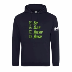 Eat, Sleep, Hockey, Repeat NAVY Hoody -Hockeycentre JH001ESHR Navy GREEN