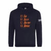 Eat, Sleep, Hockey, Repeat NAVY Hoody -Hockeycentre JH001ESHR Navy ORANGE