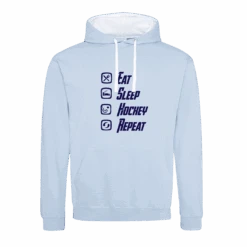 Eat, Sleep, Hockey, Repeat SKY Hoody 5 Eat, Sleep, Hockey, Repeat SKY Hoody -Hockeycentre JH003ESHR SkyBlue NAVY